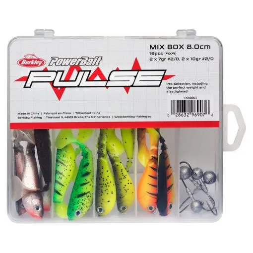 Berkley Pulse Shad Box 8cm Inkl. Jiggskallar 4 Berkley Pulse Shad Box 8cm Inkl. Jiggskallar -Fiskestang til fluefiskeri Butik 1550663 1