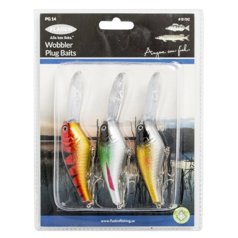Fladen Wobbler 12cm Fat Shad Flytande 3-pack 1 Fladen Wobbler 12cm Fat Shad Flytande 3-pack