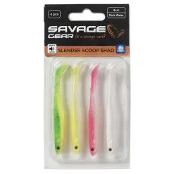 Savage Gear Slender Scoop Shad (4-pack) -Fiskestang til fluefiskeri Butik 76749r 4